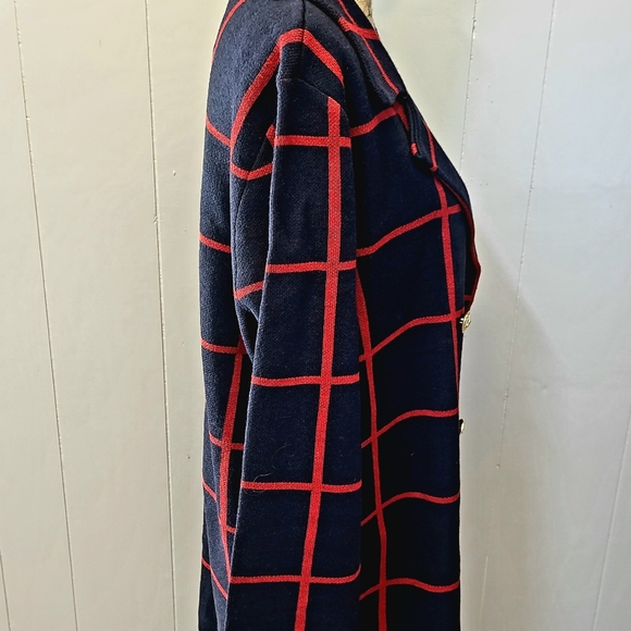 ANNE KLEIN MIDNIGHT AND FIRE RED SWEATER - Picture 4 of 6